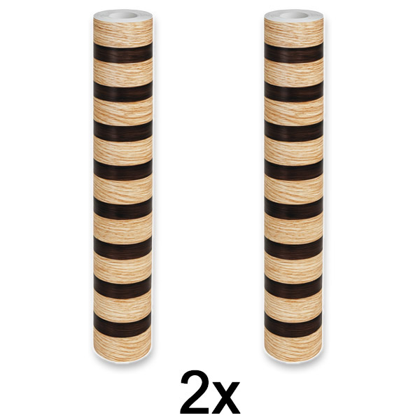 2x Elegantna zidna nalepnica sa efektom drveta | LINEWALL