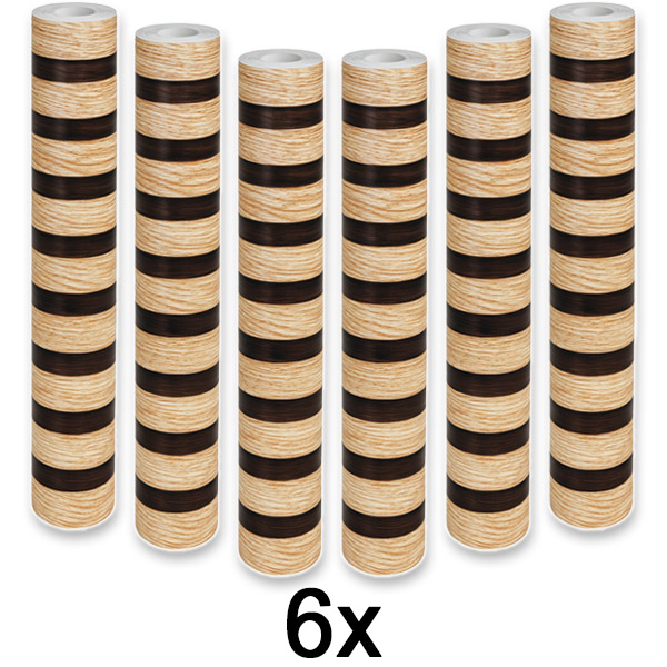 6x Elegantna zidna nalepnica sa efektom drveta | LINEWALL